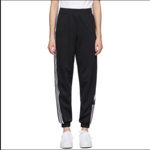 Adidas Originals XS Black Track Pants Joggers NWT 3 Stripes Trefoil Logo